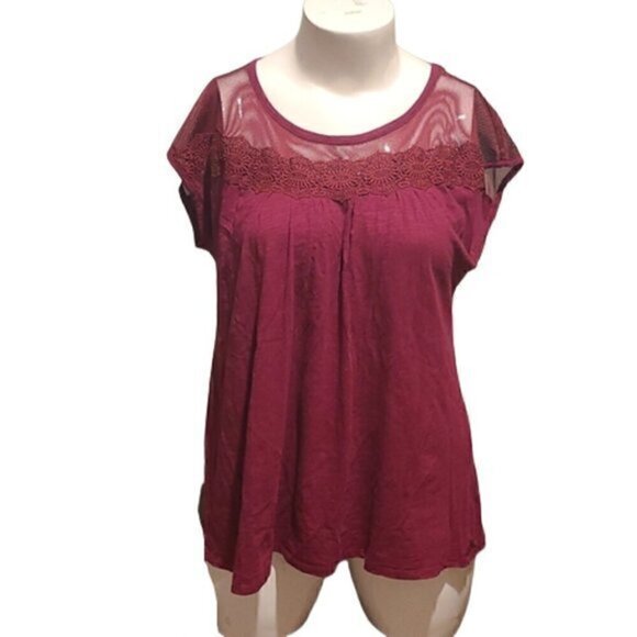 [Lane Bryant] Sheer Top Short Sleeve - Size 14/16 - Picture 2 of 10
